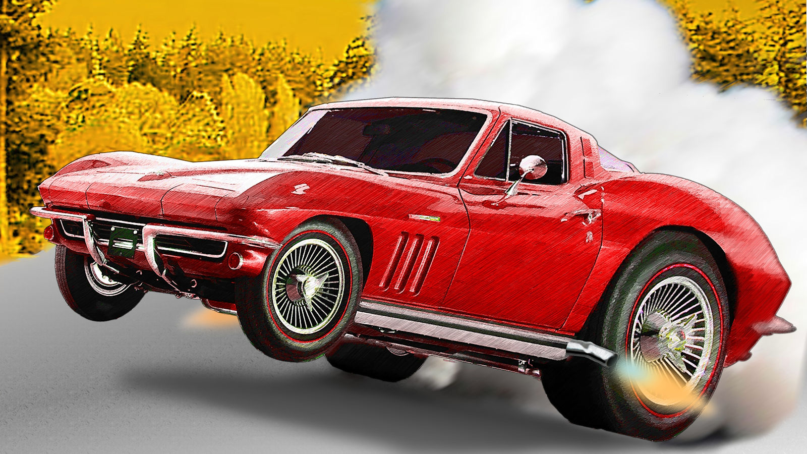 Click to Enlarge-Esc to Close Corvette Generations/C2/C2 Red poster 02.jpg